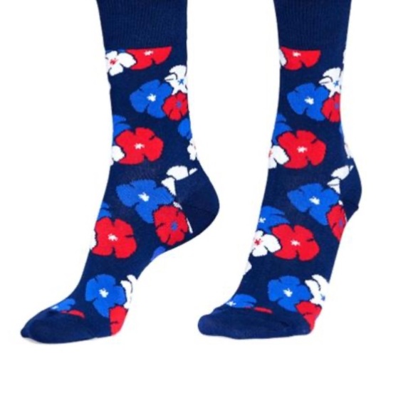 HAPPY SOCKS Plum Floral Patterned Socks - Picture 2 of 4